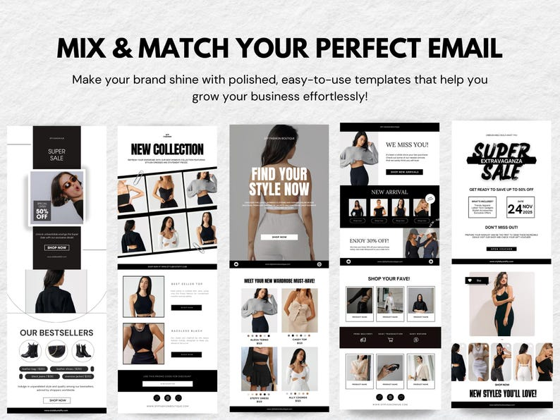 Elevate Your Brand: 150 Luxe Email Templates for Fashion